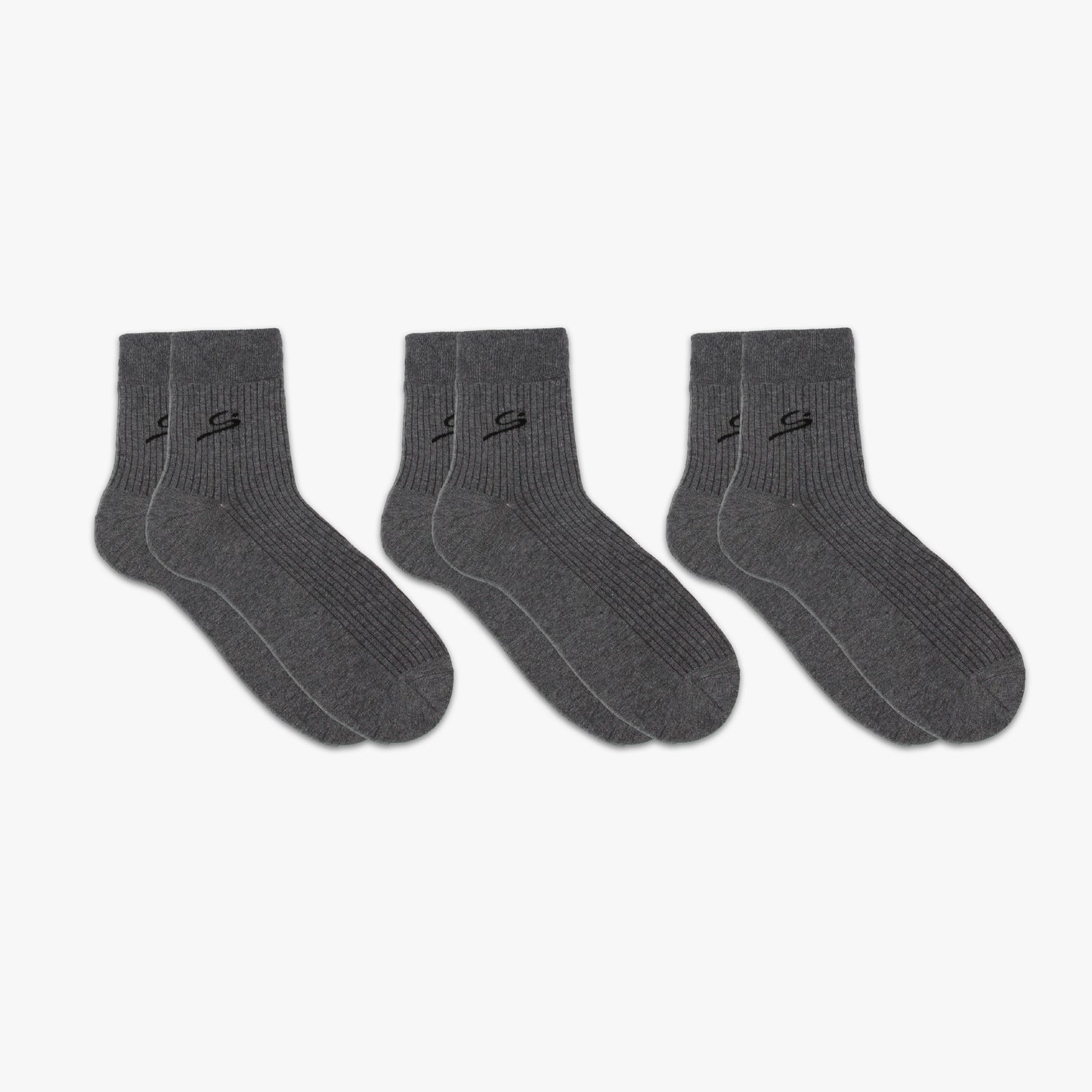 Men's Ribbed Crew Sock 3-Pack